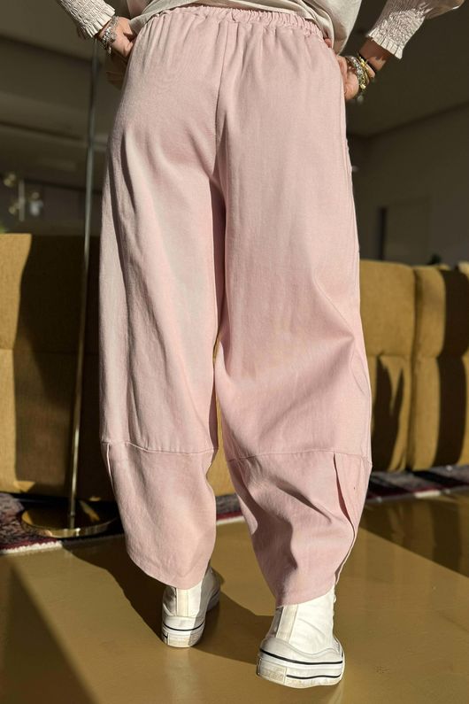 Gaberdine Shelby Barrel Pant Rose